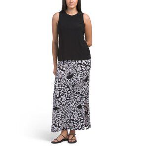 CECE Rich Black 2pc Tank And Skirt Set
